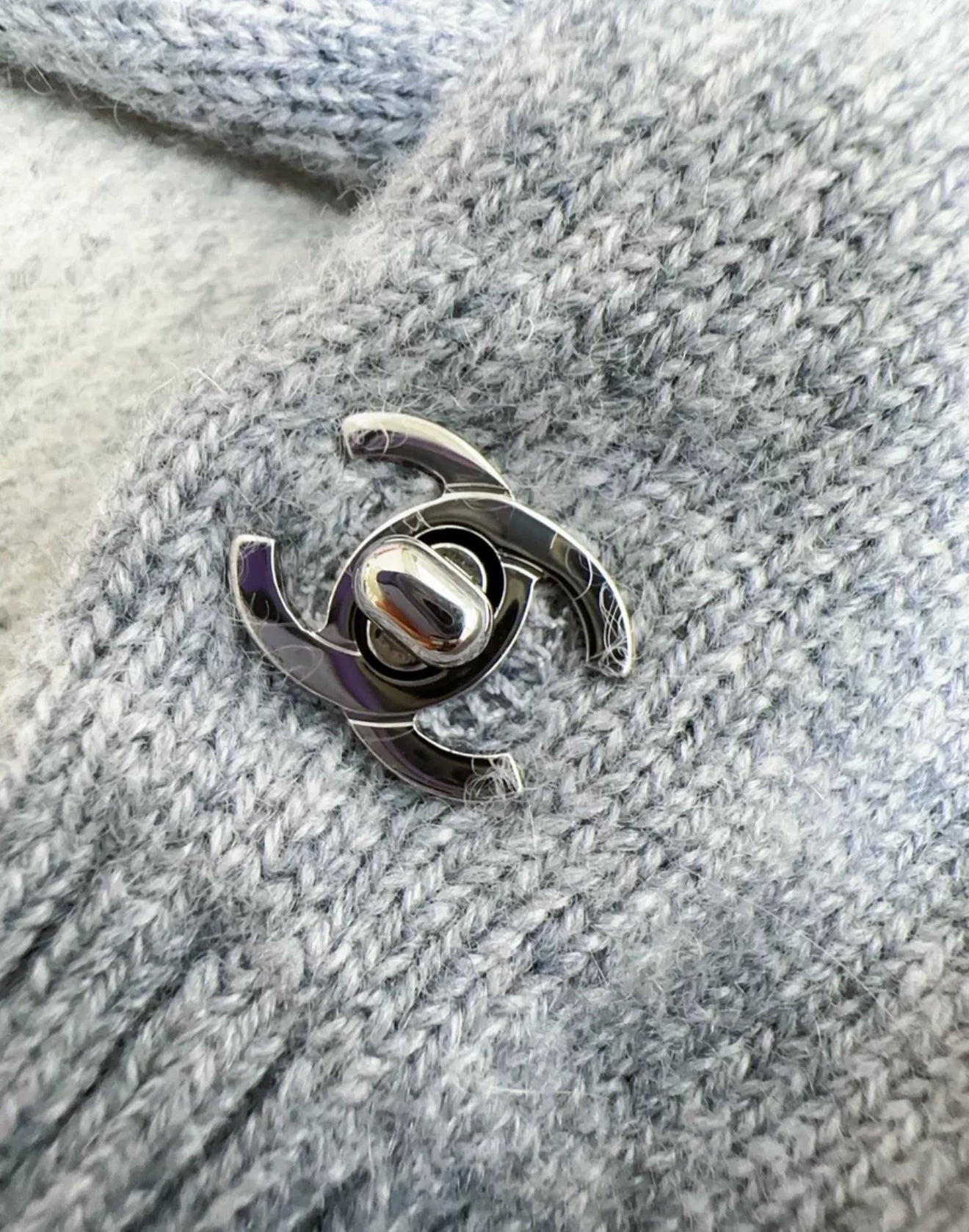 Chanel 24p Grey Cashmere Sweater