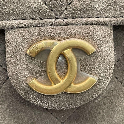 Chanel 25 Hobo Small suede Grey Gold Hardware