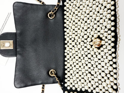 Chanel 19S Pearl-Embellished Mini Rectangular Flap Bag