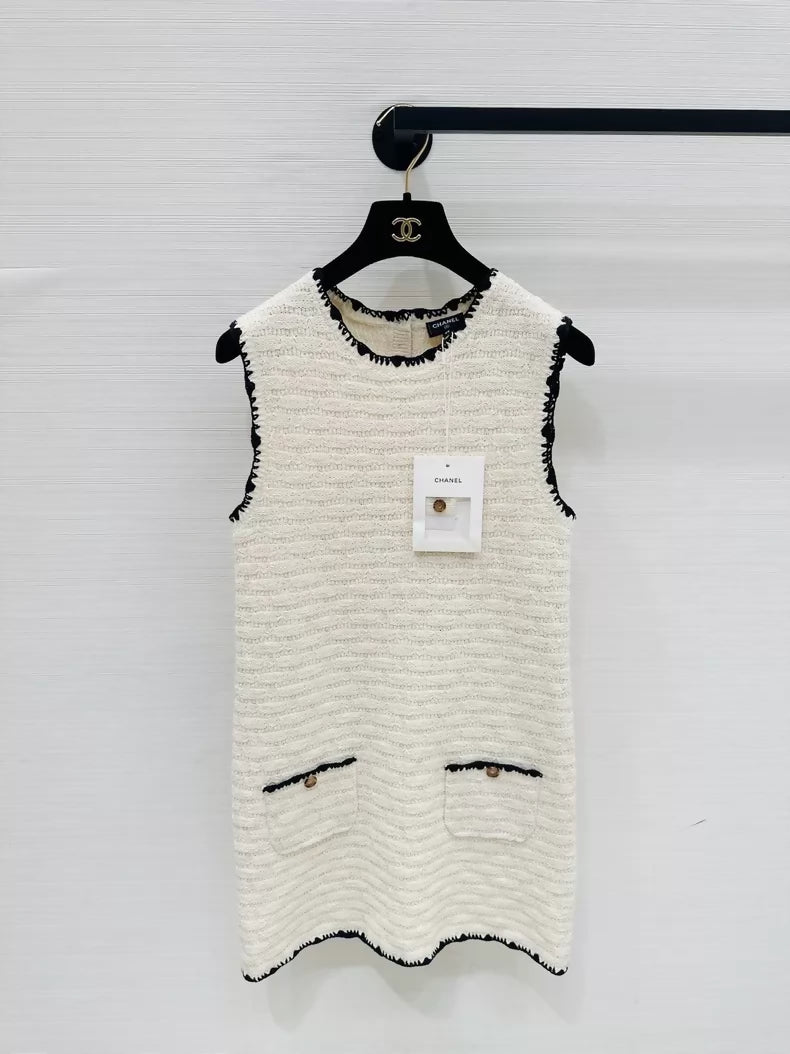 Chanel ecru crochet dress