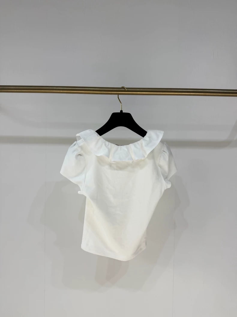 Louis Vuitton 26 Spring/Summer white Ruffle Top