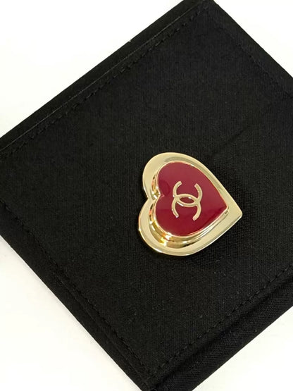 Chanel 26P Red Heart Brooch