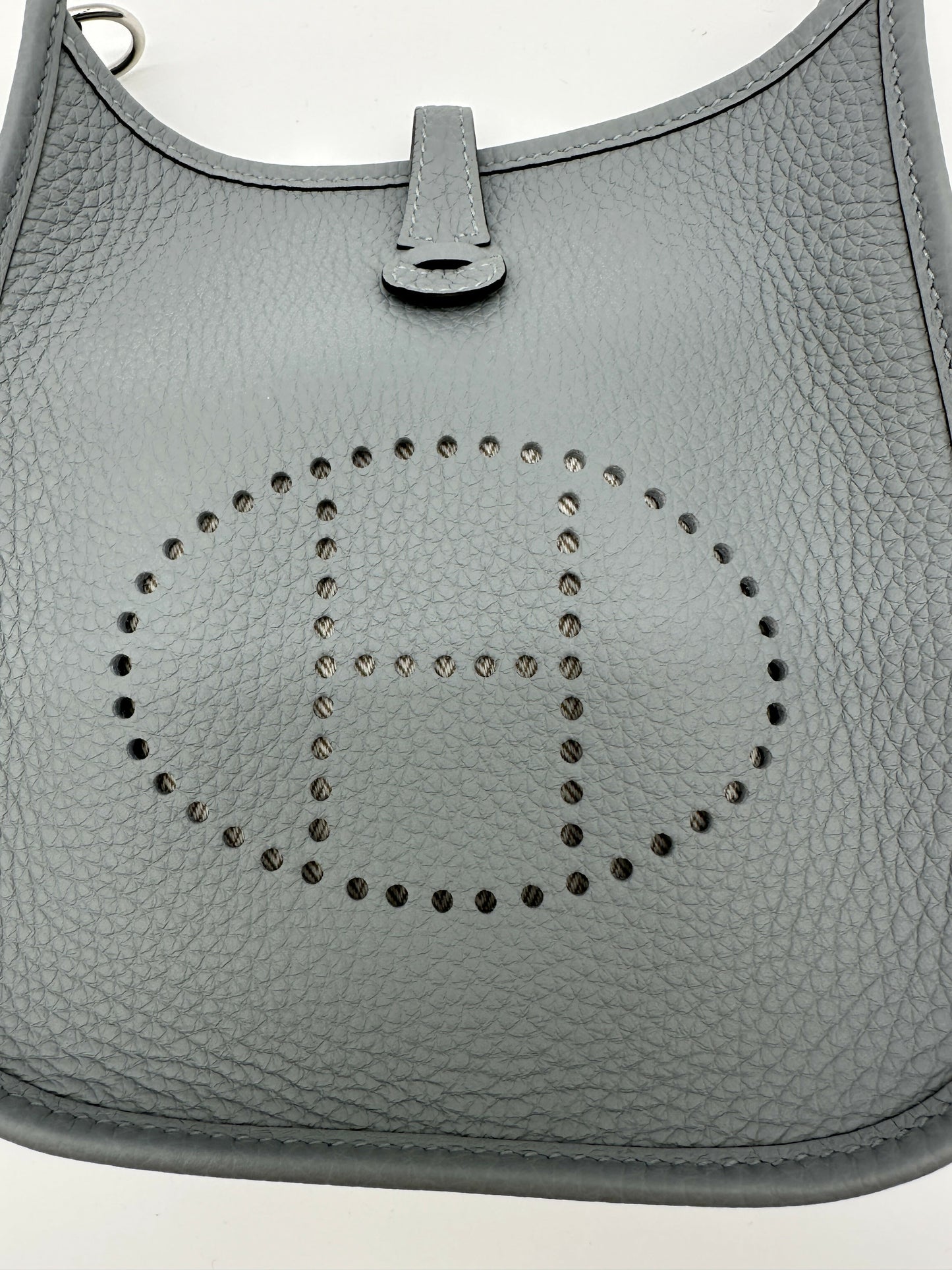 Hermes Mini Evelyne Clemence Gris Pantin PHW Stamp K 2025