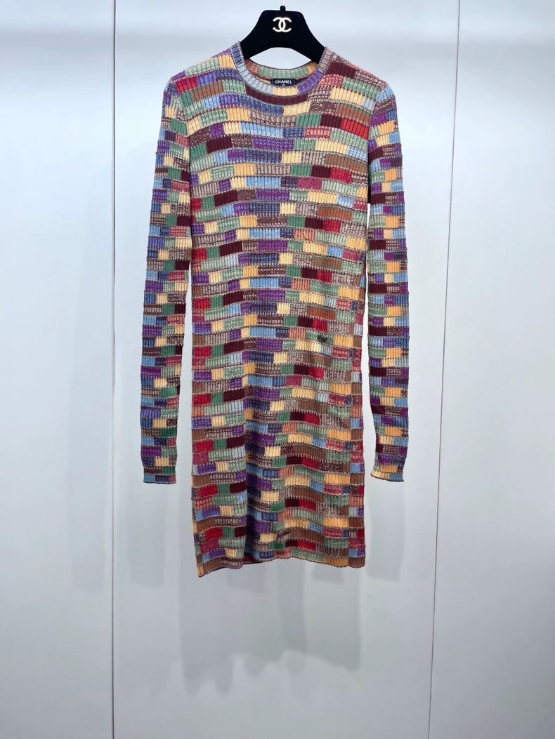 Chanel colorfull Cashmere dress