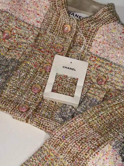 Chanel 24C gold multicolor Cropped jacket