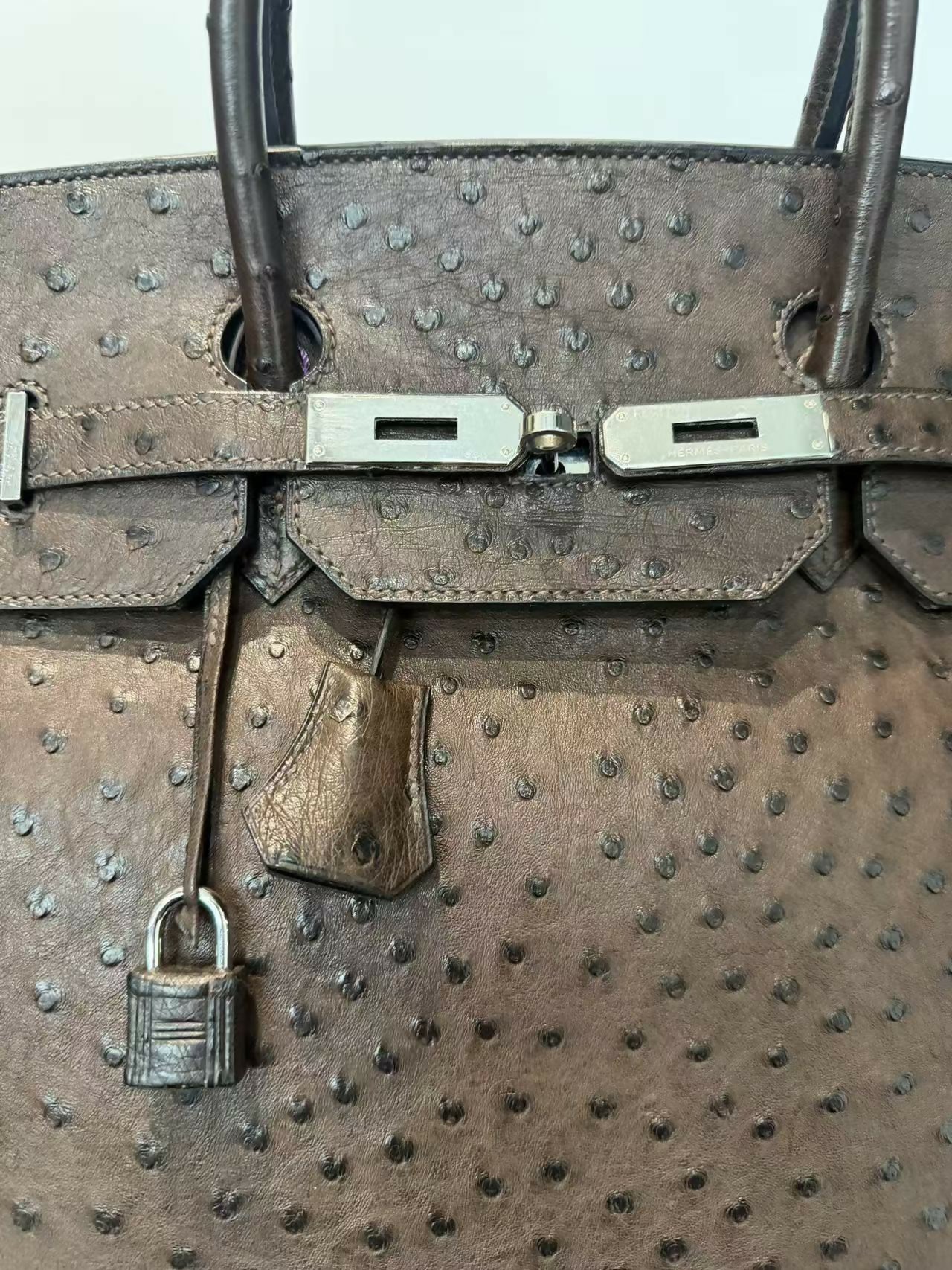 Hermes Birkin 40 ostrich in brown