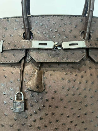 Hermes Birkin 40 ostrich in brown