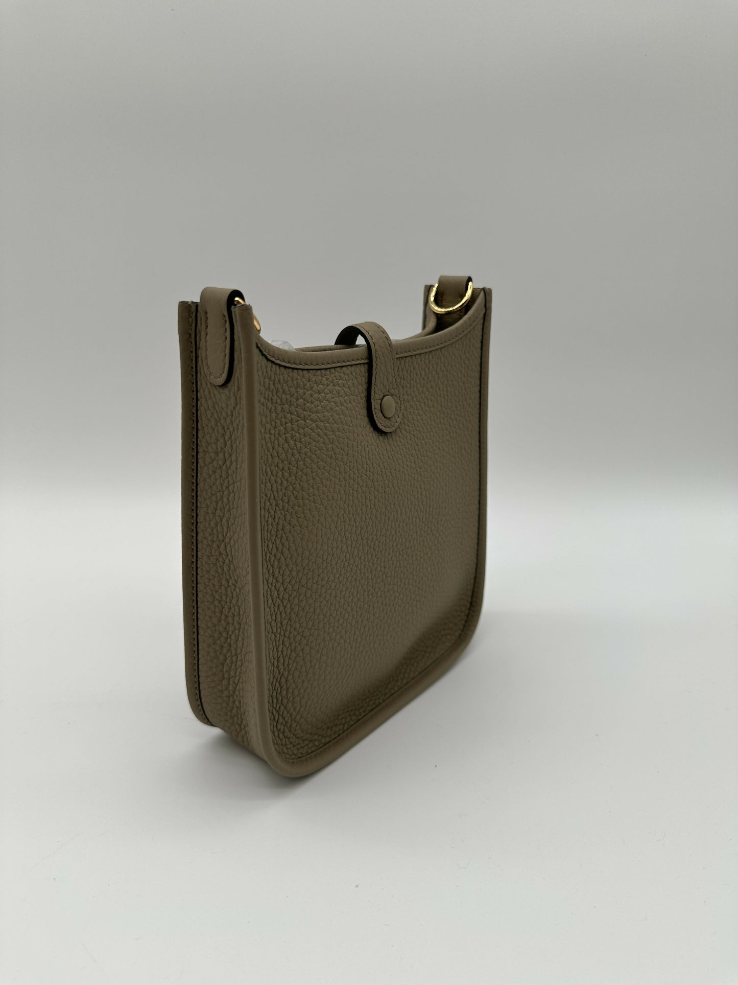 Hermes Mini Evelyne Clemence Beige Marfa GHW Stamp W 2025