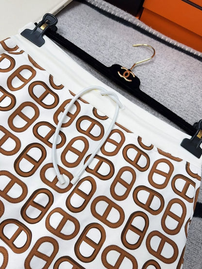 Hermès Brown & White skirt