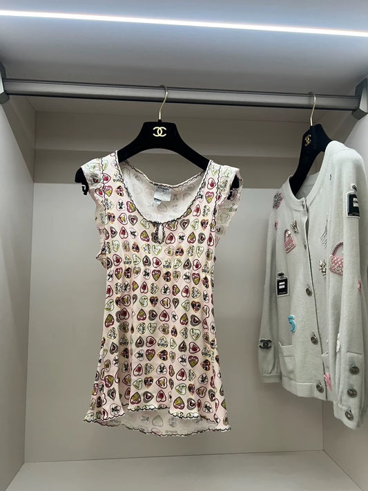 Chanel vintage graffiti top