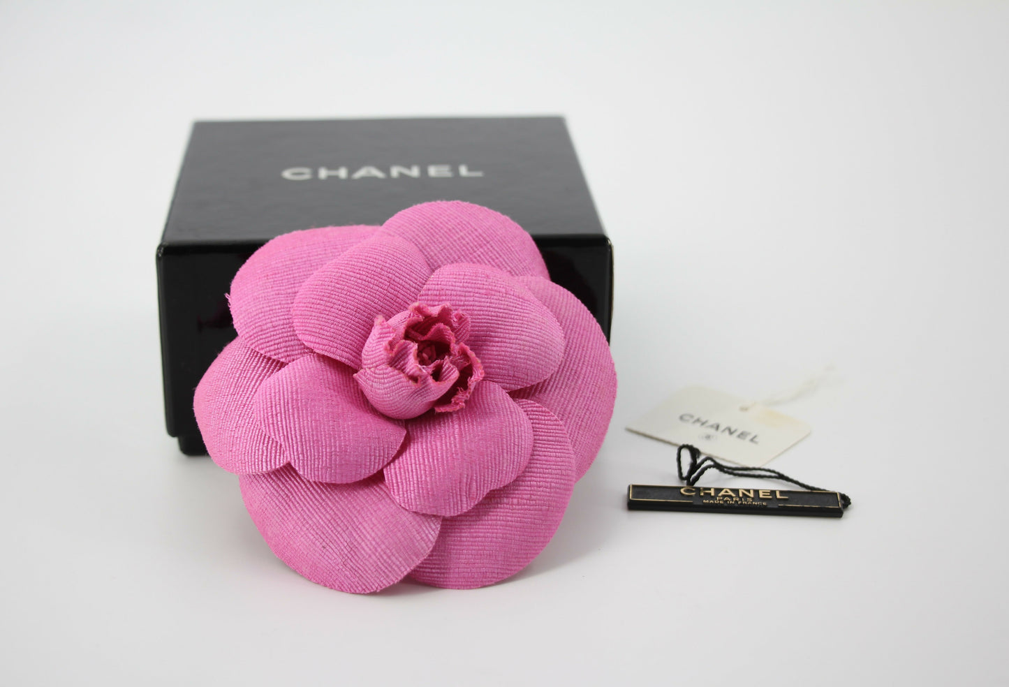 Chanel Vintage 81-85 Canvas Pink Camellia Brooch