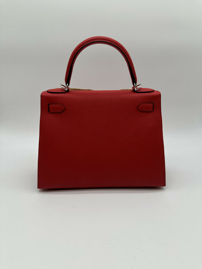 Hermes Kelly 28 rouge radiuex epsom phw Stamp K
