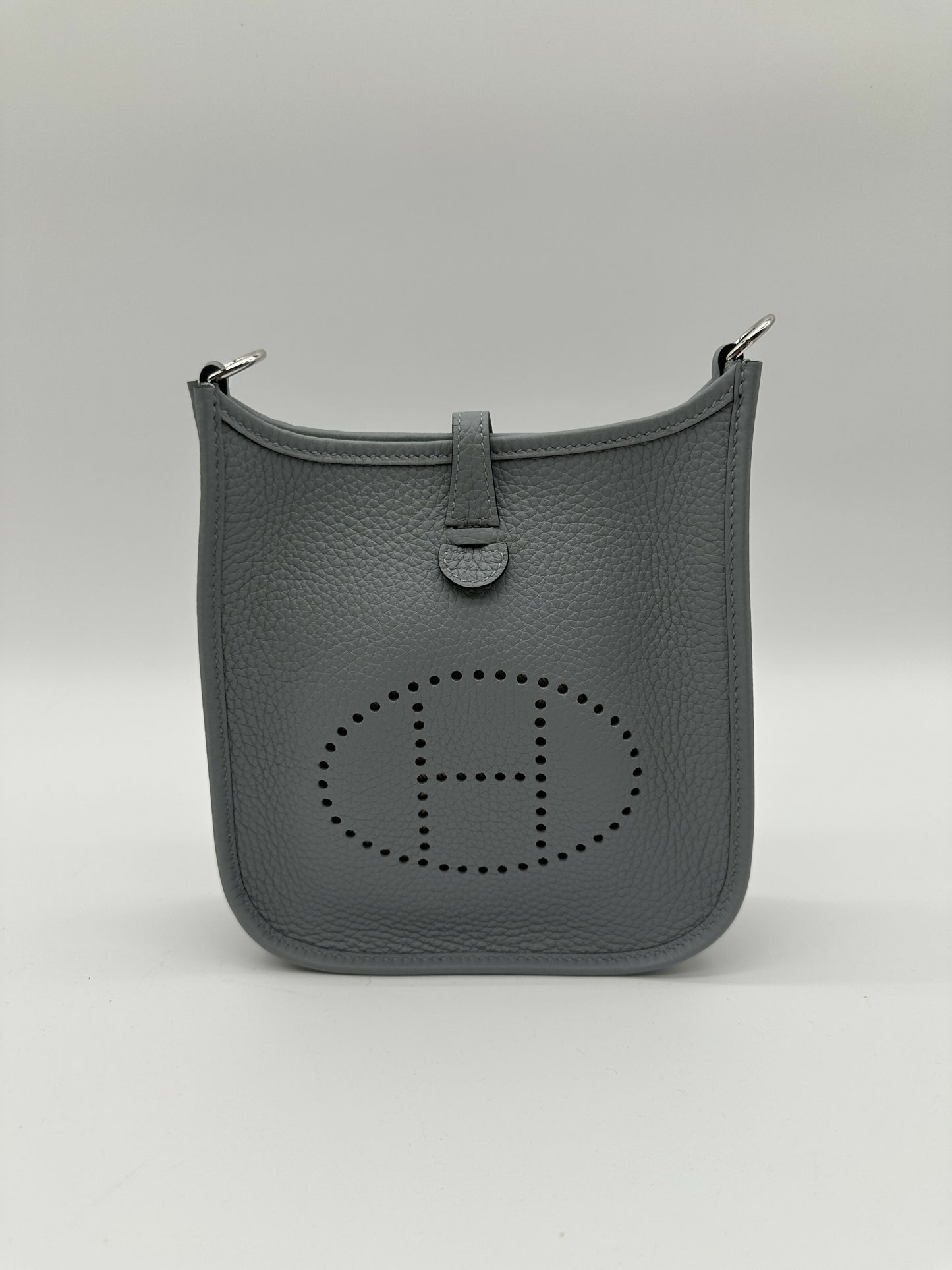 Hermes Mini Evelyne Clemence Gris Pantin PHW Stamp K 2025