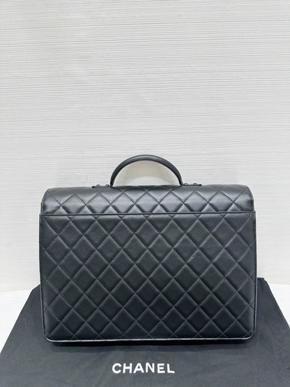 Chanel 25B black briefcase bag
