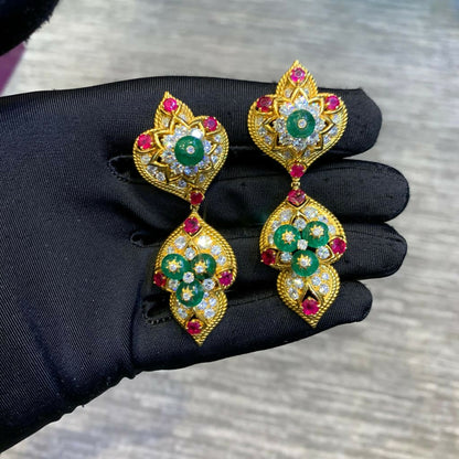 Van Cleef & Arpels Indian Inspired Day & Night Earrings