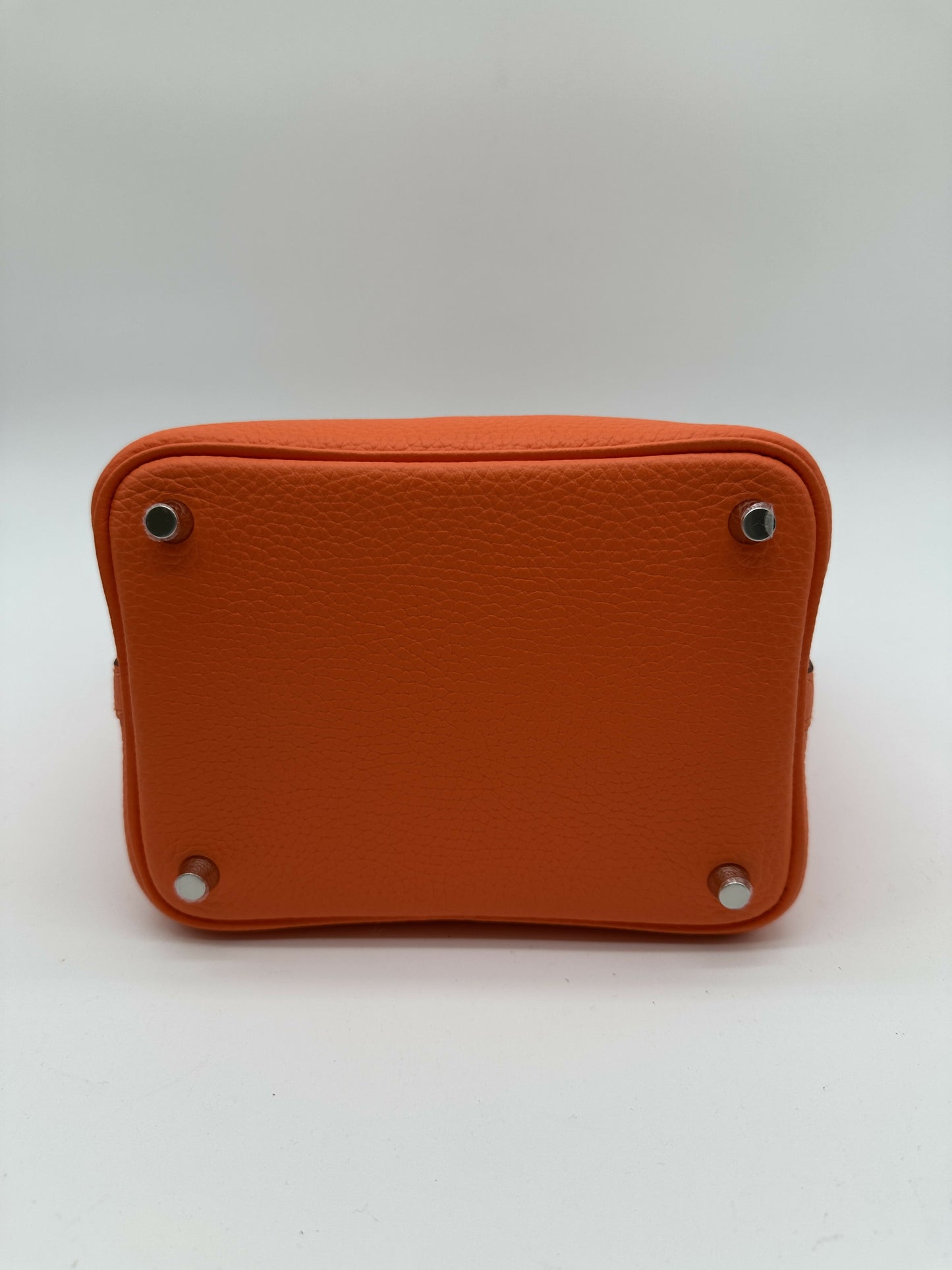 Hermès Picotin 18 Éclat Clemence / Swift Orange Minium / Rose Azalée PHW W 2024
