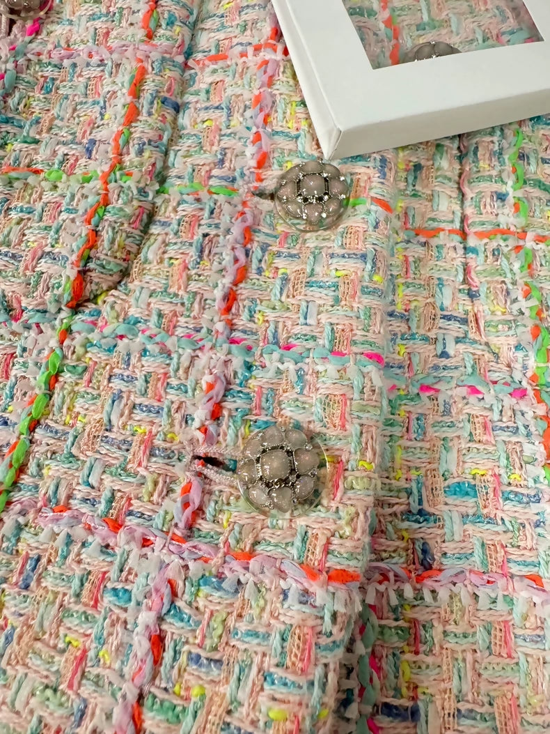 Chanel 24C Popular Colorful Tweed Vest