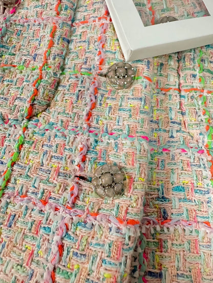 Chanel 24C Popular Colorful Tweed Vest