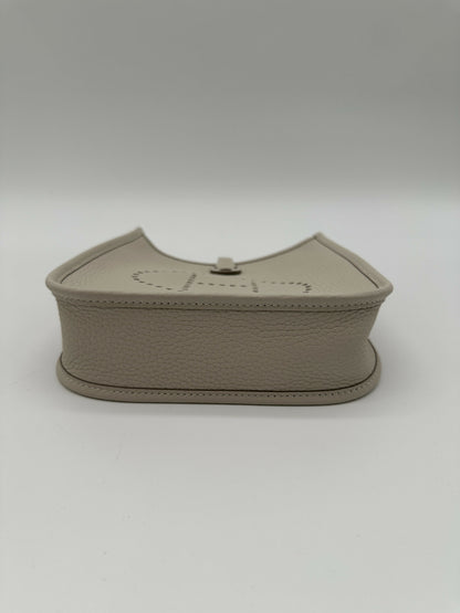 Hermes Mini Evelyne Clemence Craie GHW Stamp K 2025