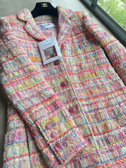 Chanel 24C pink multicolour jacket