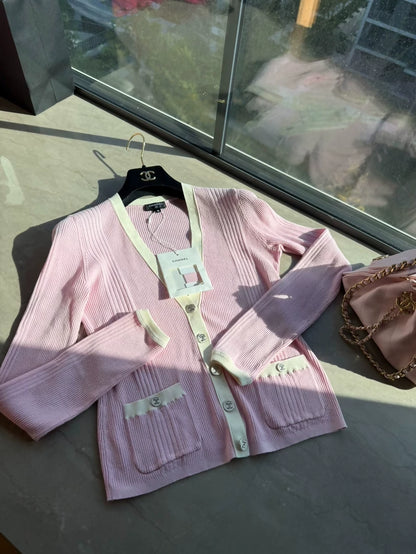 Chanel 25M coco beach pink cardigan
