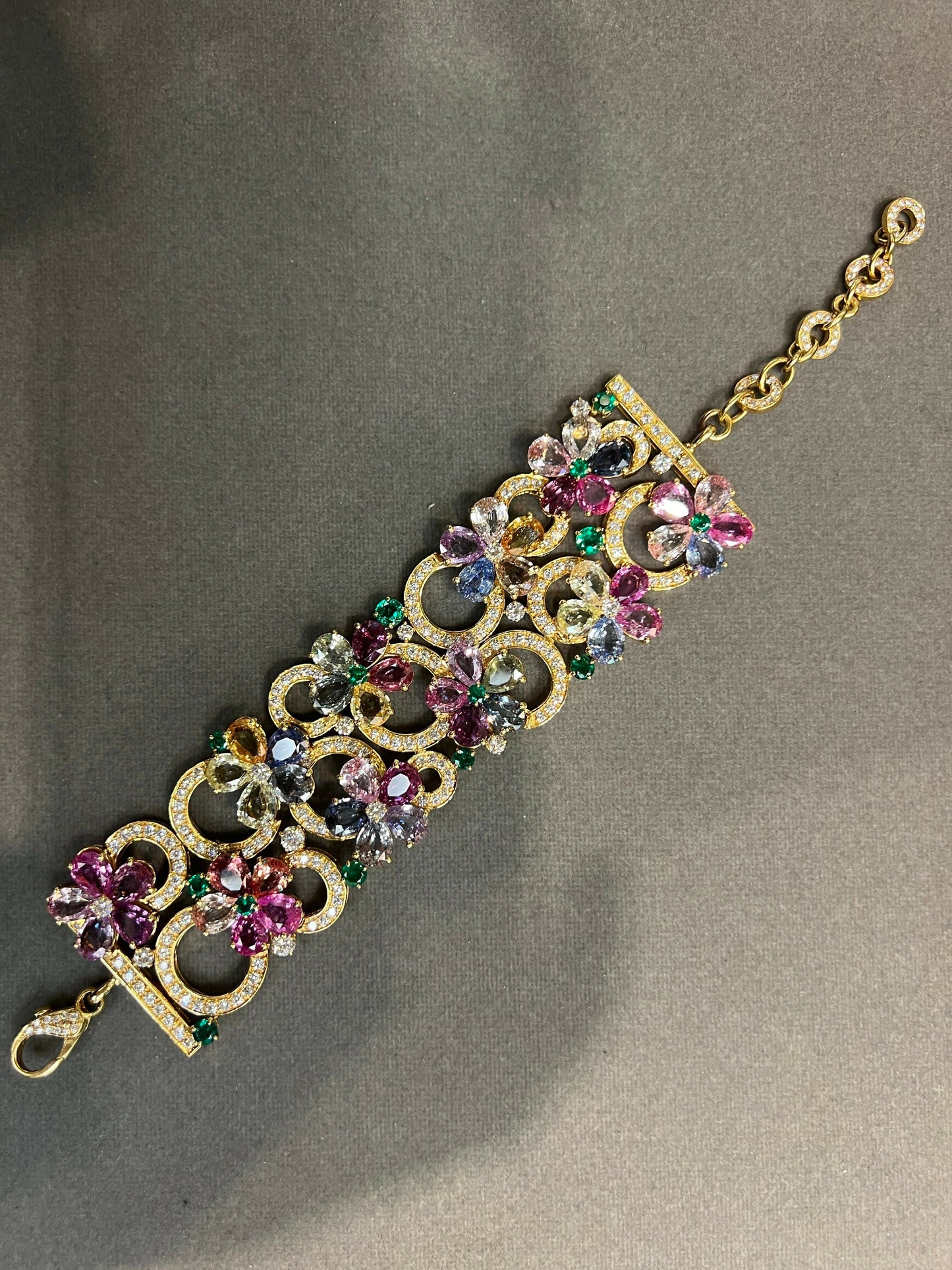 Bvlgari Multicolor Sapphire and Emerald Bracelet