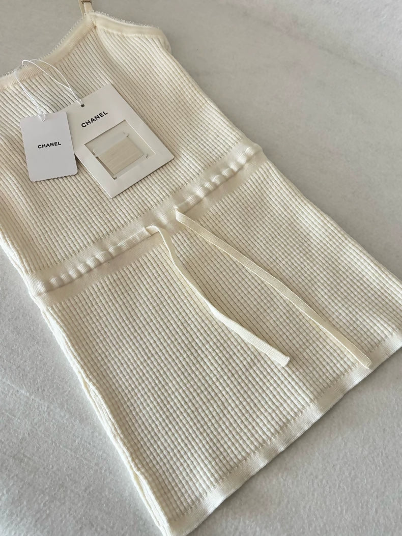 Chanel 24A Creamy Yellow Knit top