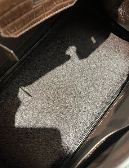 Hermès Birkin 35 Ebène Matte Alligator Leather Palladium Hardware