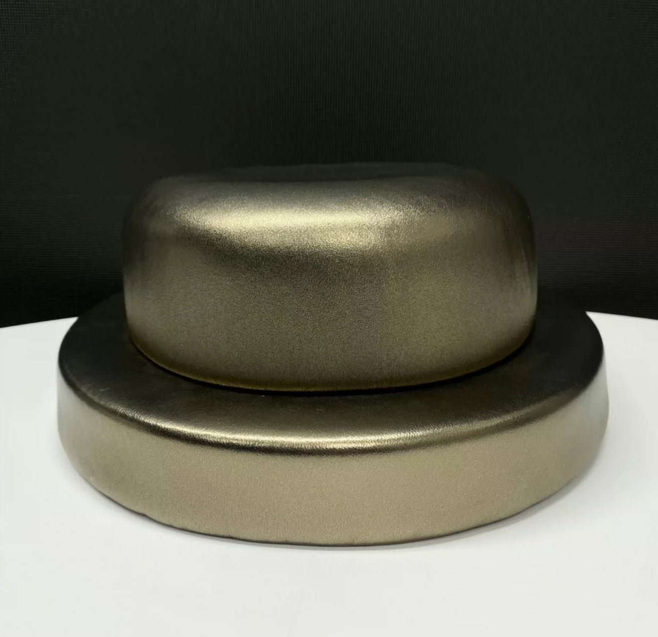 Chanel 16k Golden Metallic Lambskin Boater Hat