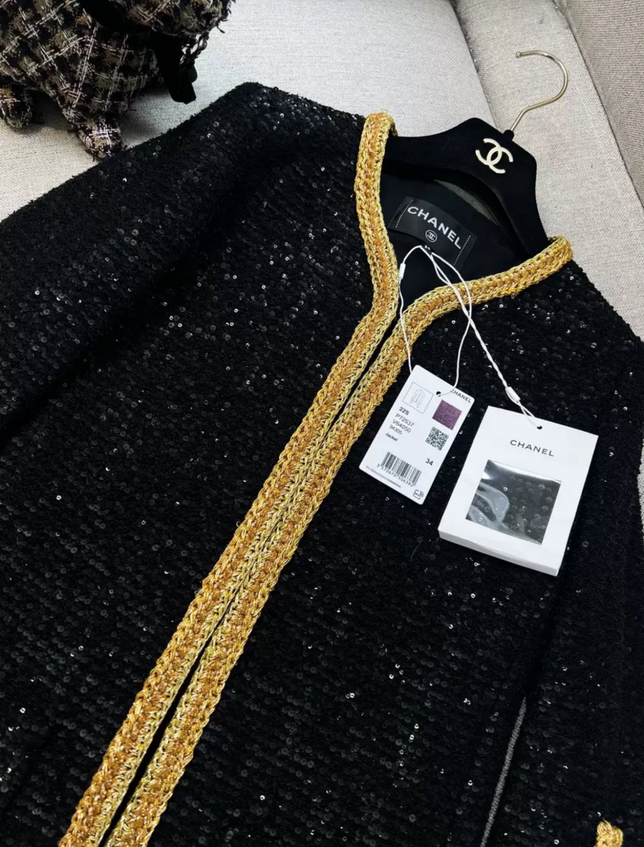 Chanel 22S black jacket size 34