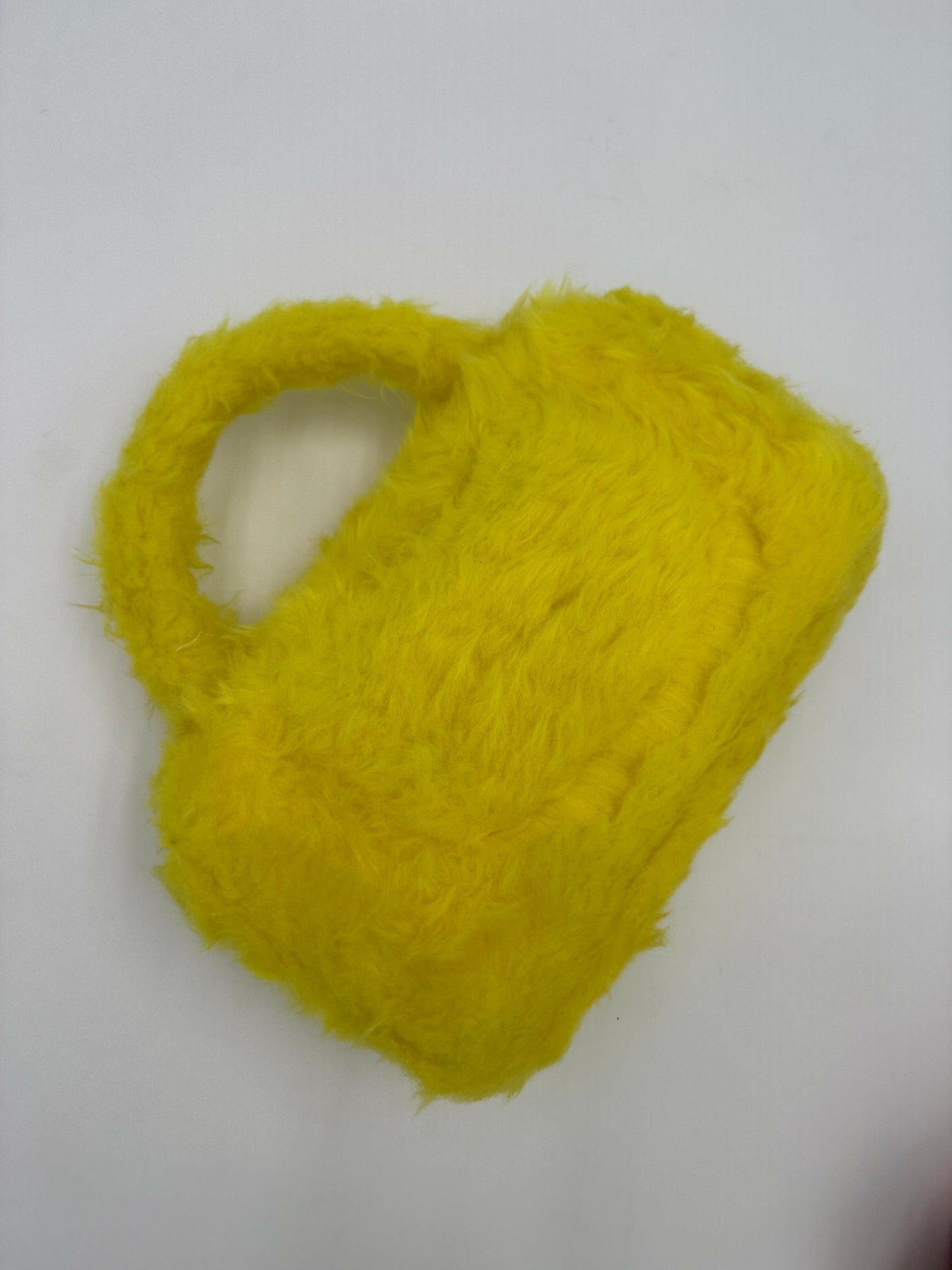 Chanel Vintage 1994 Yellow Fur Top Handle Bag