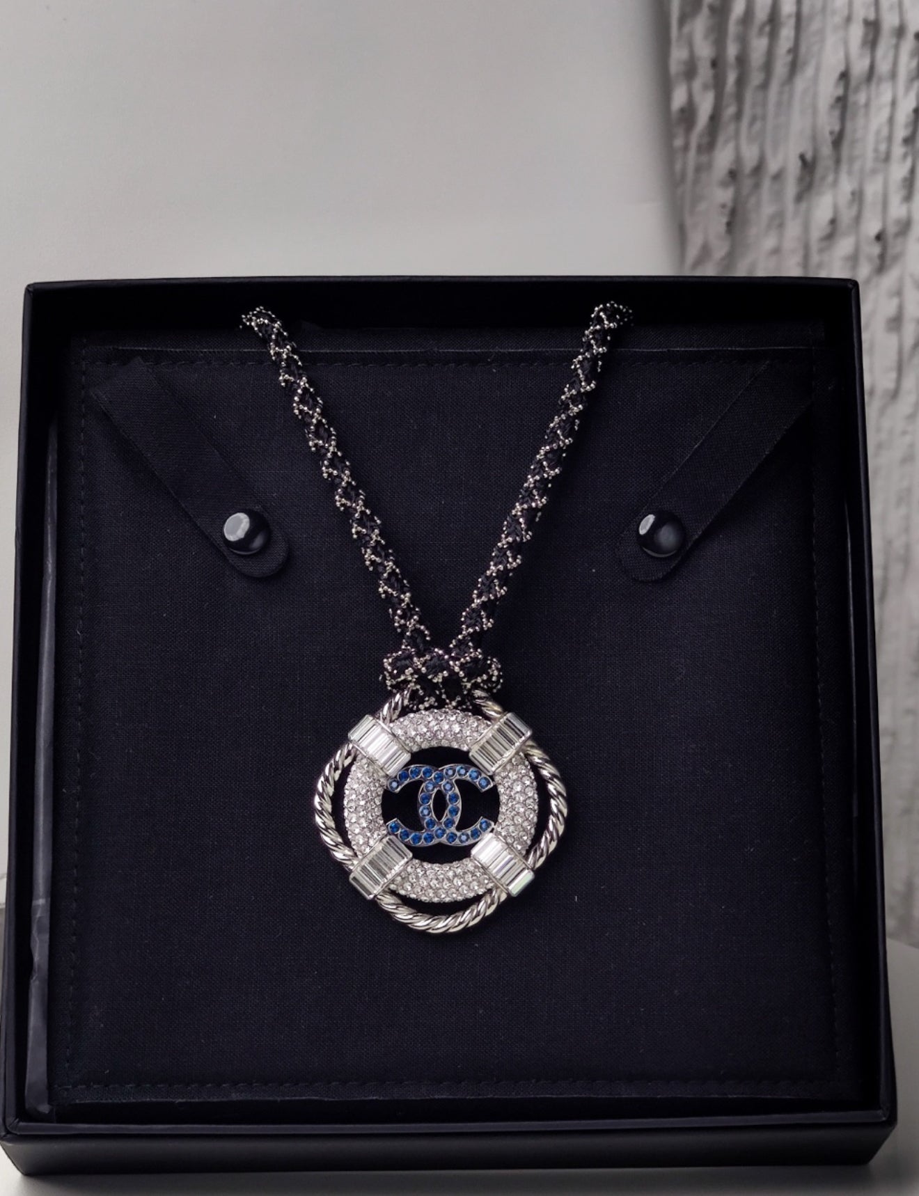 Chanel 19C Double C Diamond-set Lifebuoy Necklace
