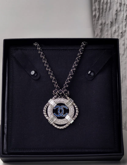 Chanel 19C Double C Diamond-set Lifebuoy Necklace