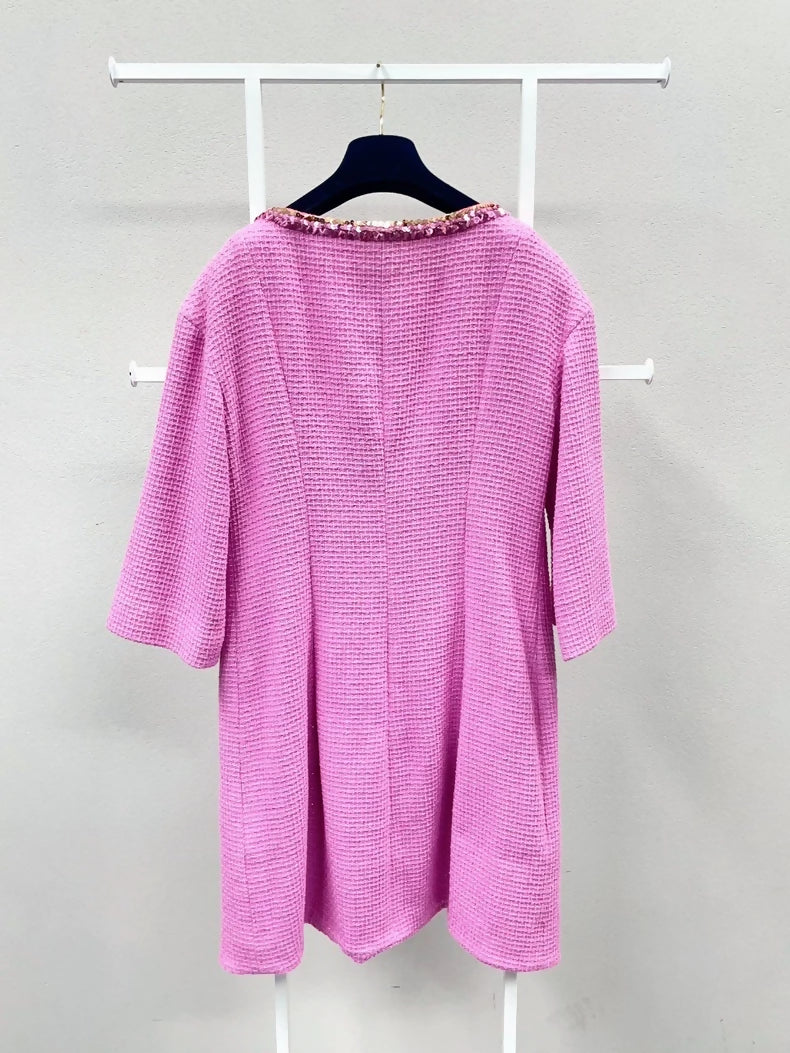 Chanel 22S pink tweed dress
