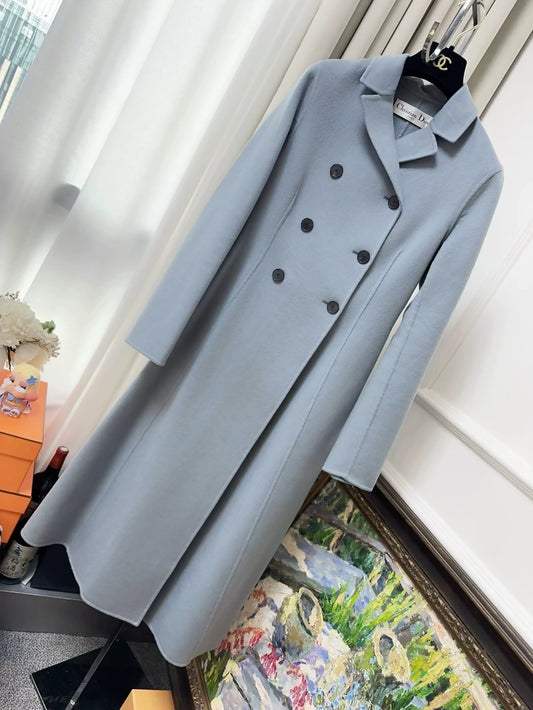 Dior blue cashmere long coat