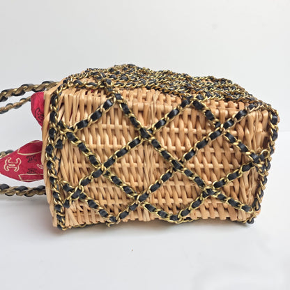 Rare Chanel basket wicker bag Spring-Summer 1994