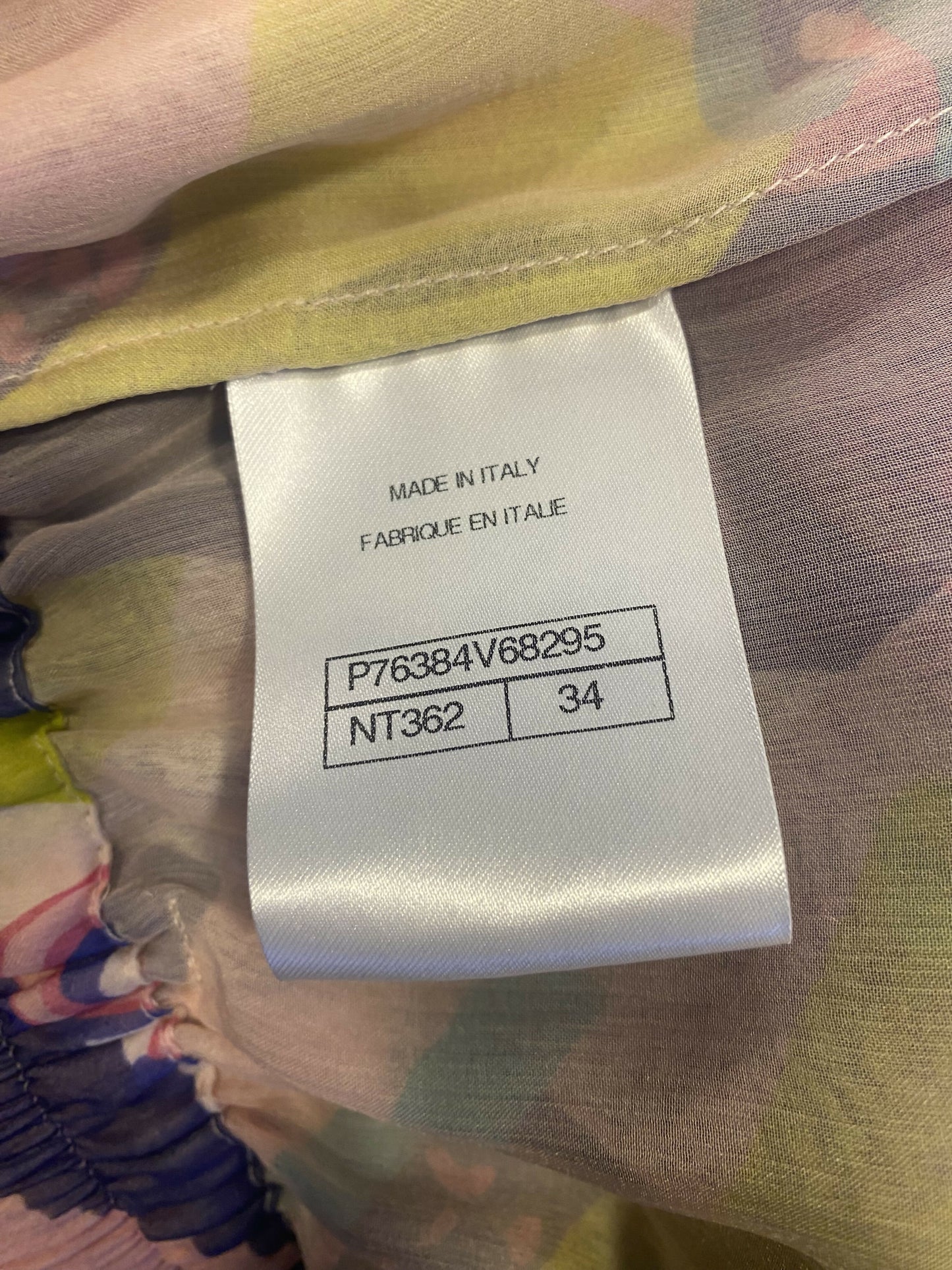 Chanel 24C Runway MultiColor Graffiti Silk Harem Pants FR 34