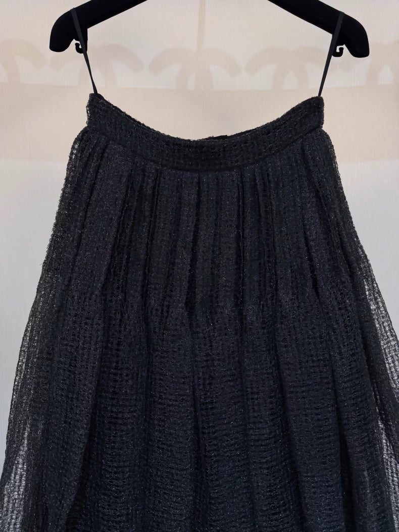 Chanel 11s black tulle skirt