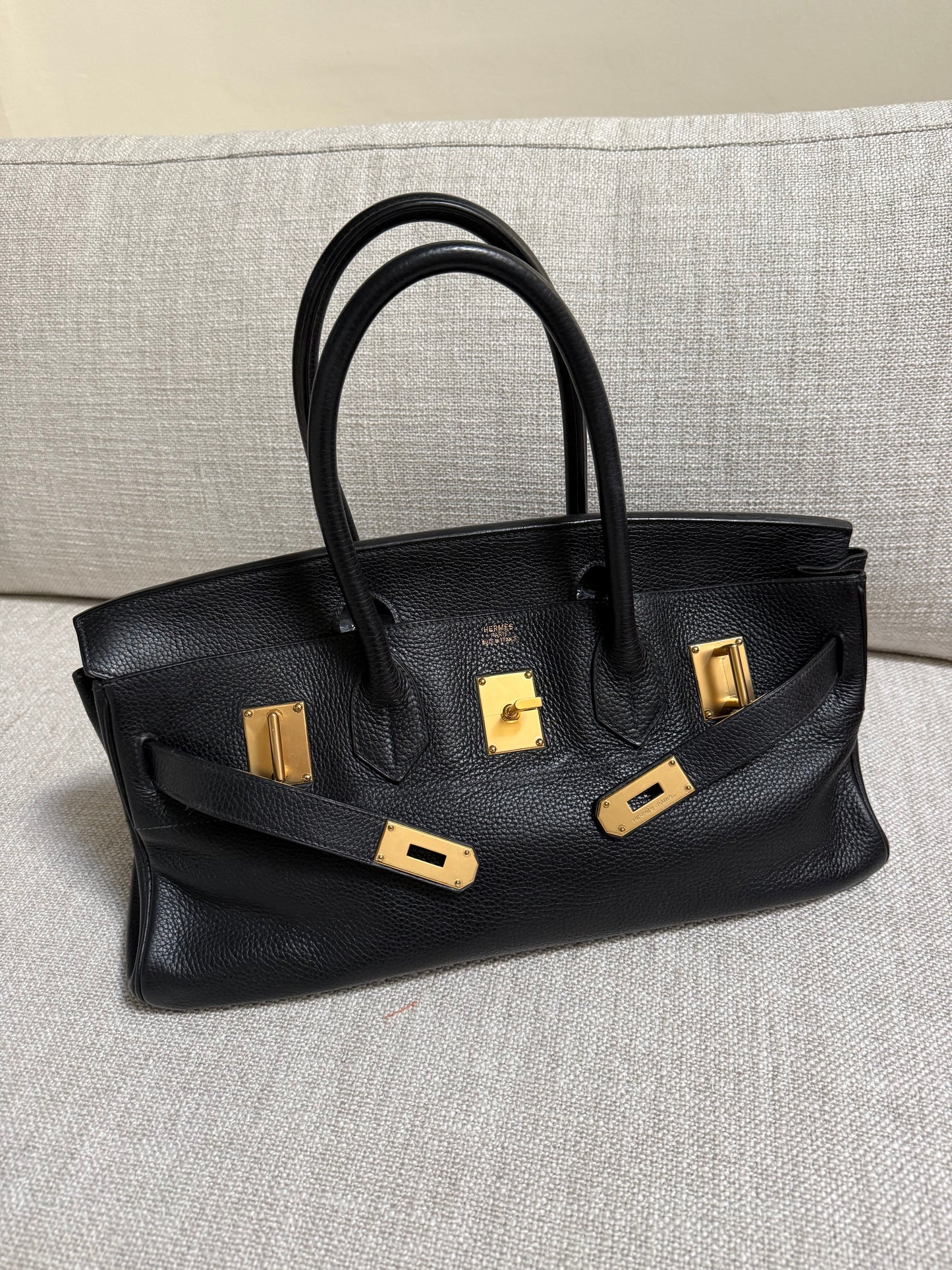 Hermès Shoulder Birkin 42 JPG Black Togo Leather Gold Hardware