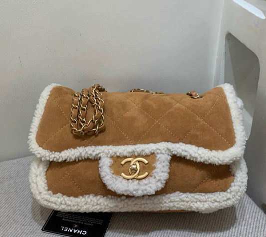 Chanel Medium Shearling Coco Neige Flap