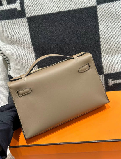 Hermès Mini Kelly Pochette HSS Étoupe Swift Leather Palladium Hardware