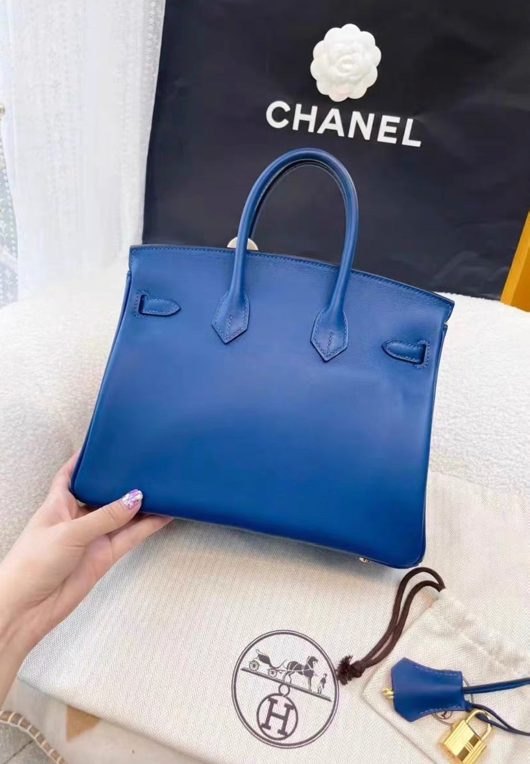 Hermès Birkin 25 Bleu Saphir Swift Leather Gold Hardware - Wararni