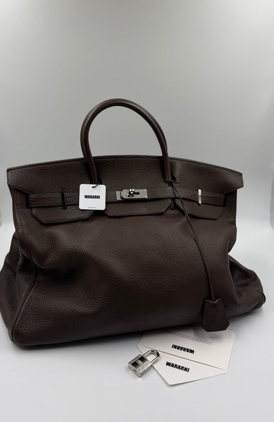 Hermès Birkin 50 Chocolate Togo Palladium Hardware