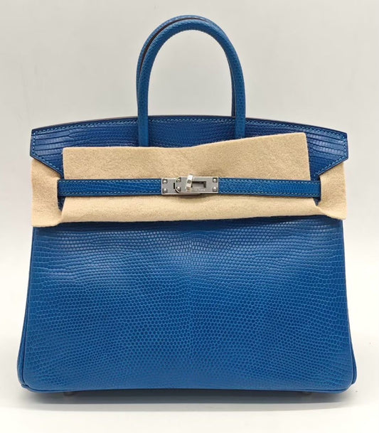 Hermes Birkin 25 Mykonos Lizard Palladium hardware