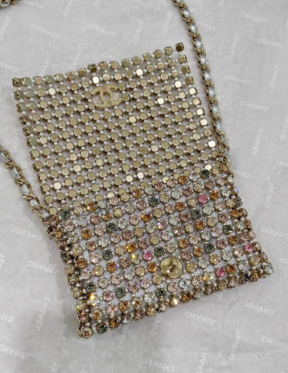 Chanel 21 Multicolor Strass Pearl Mini Evening Bag