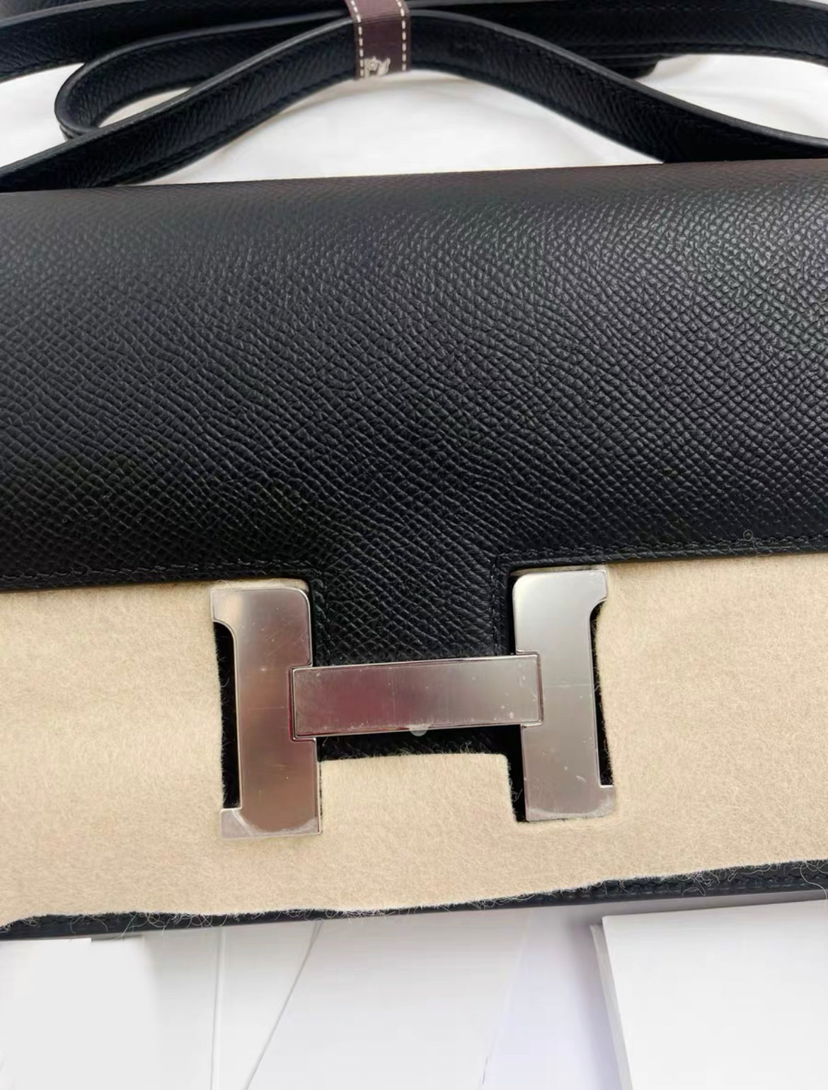 Hermès Constance Elan Black Epsom Palladium Hardware