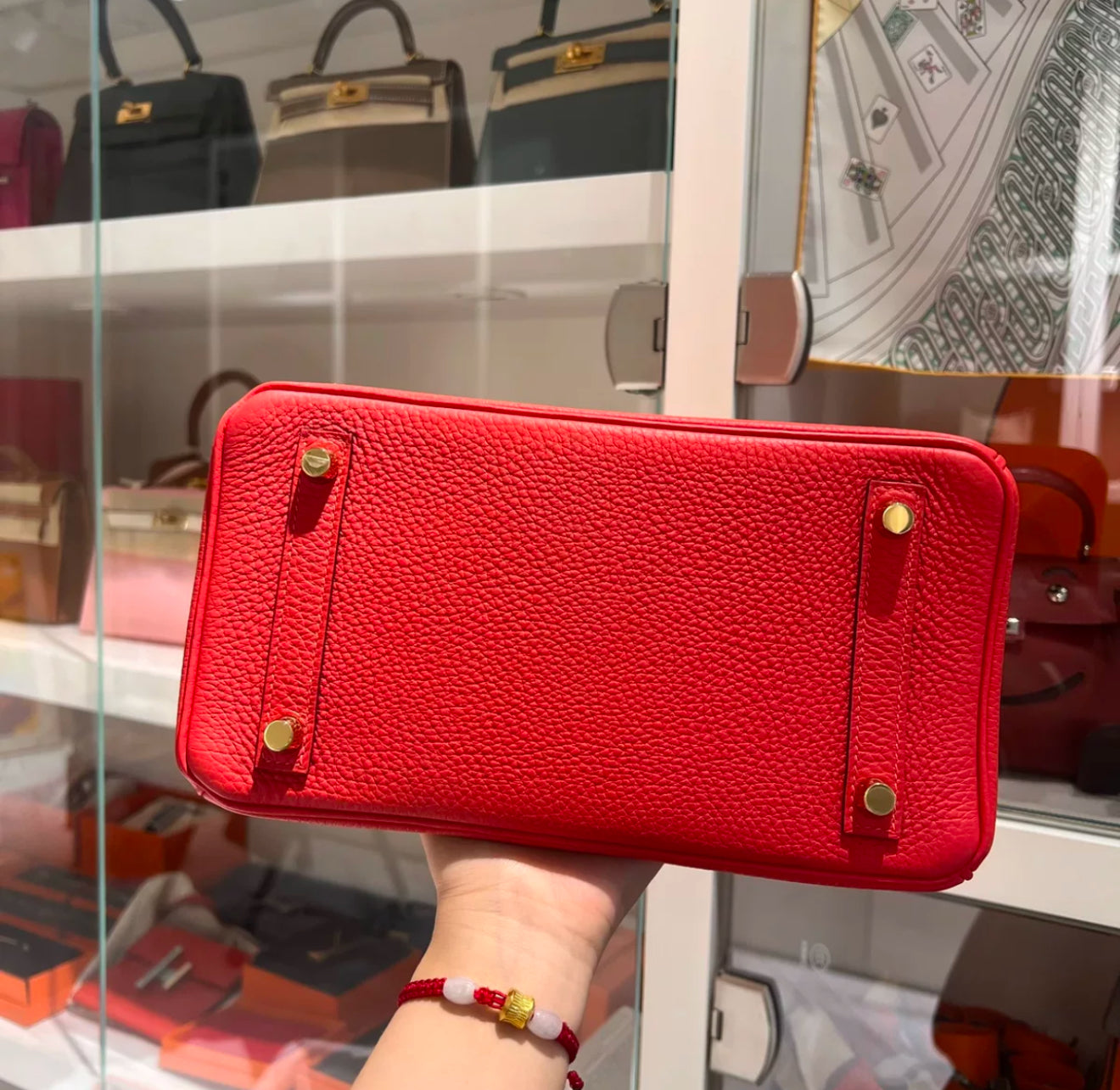 HERMES BIRKIN 25 ROUGE DE COEUR TOGO LEATHER GOLD HARDWARE
