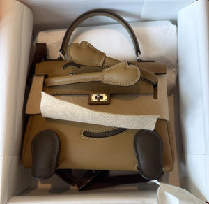 Hermes Kelly Doll Dune Swift Palladium hardware