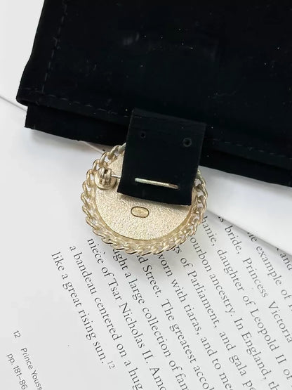 Chanel 15S Baroque Byzantine Glass Tweed Brooch