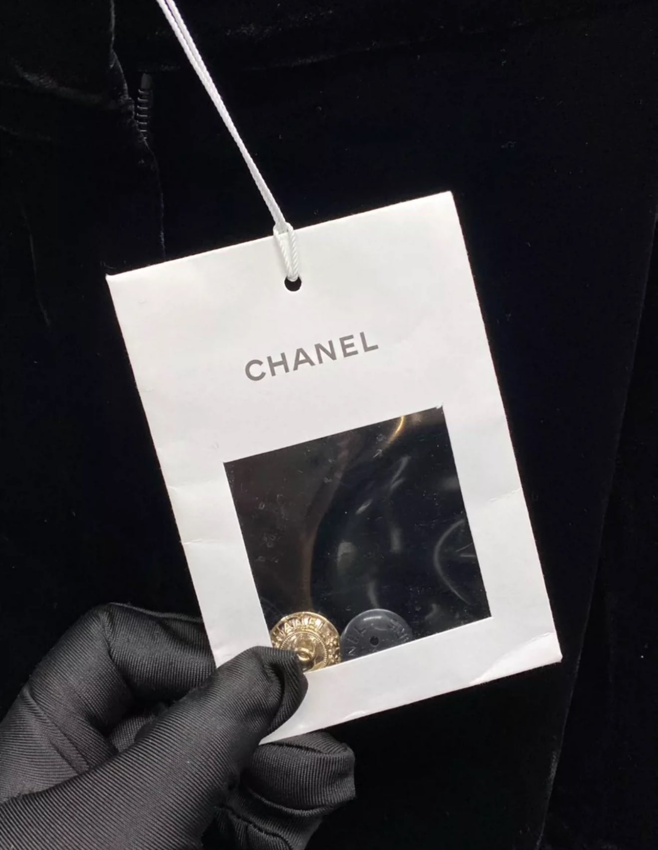 Chanel 20k Black Velvet Pants